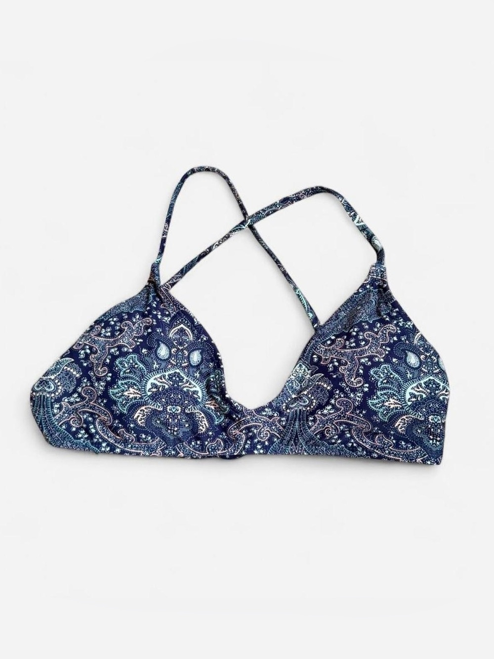 Carve Designs blue paisley bikini top